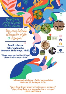 Dos talleres centrados en la creación textil y la sostenibilidad para celebrar el Día Internacional de los Museos en Igartubeiti