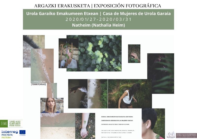 La exposición  Lurraldeak [Territorias] de Nathalia Heim, resultado de la residencia artística PATRIM+ en Igartubeiti, llega a la Casa de Mujeres de Urola Garaia 