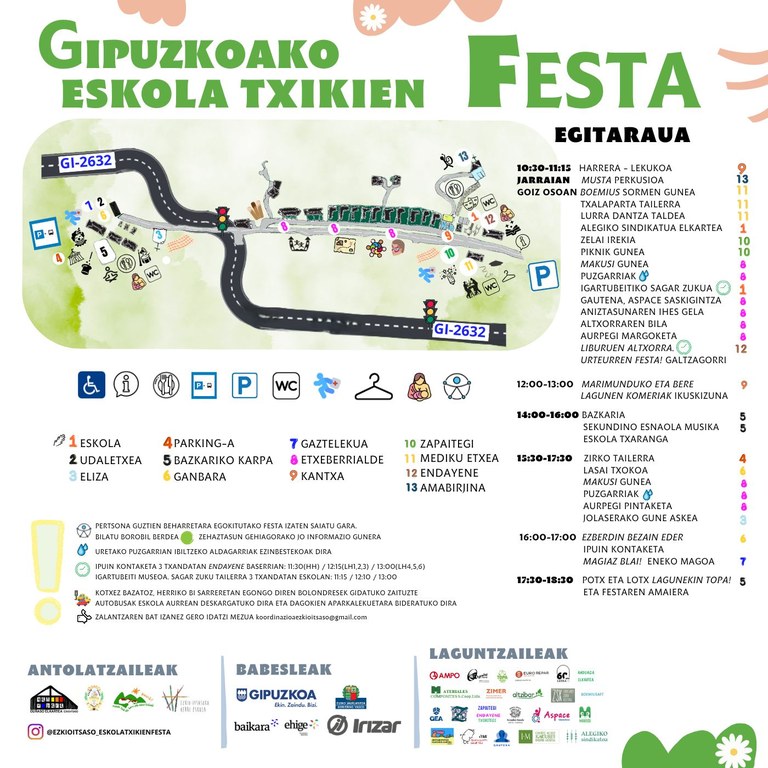Eskola txikien festa guneak
