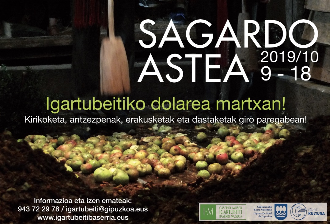  Igartubeiti Baserri Museoak Sagardo Asterik jasangarriena eta irisgarriena ospatuko du urriaren 9tik 18ra 